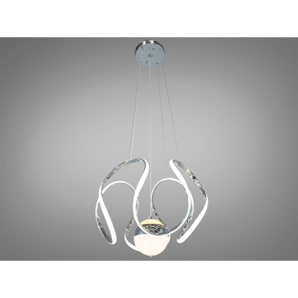 Сучасна світлодіодна люстра потужністю 75 Вт, колір хром Diasha 1955/1HR