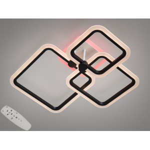 Пристельова світлодіодна люстра з пультом, димером, 65W, біла Diasha A8208/3BKLED3colordimmer