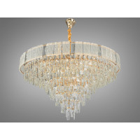 Шедевральна кришталева підвісна люстра на 22 лампи, золото Diasha 327-950GD