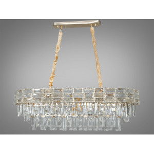 Символ стилю та затишку, золота кришталева люстра овальної форми Diasha 9085-900x360GD