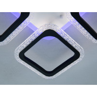 Стельова LED люстра чорна 55W пульт димер 4 мод Diasha AS8170/4BKLED3colordimmer