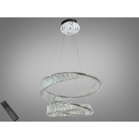 Люстра підвісна Diasha хром 2 кільця LED 86Вт Diasha D8812/600+400BCH