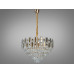 Шикарна підвісна кришталева люстра в зал, 11 ламп, золото Diasha 2018/600SGD