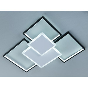 Світлодіодна стельова люстра білий чорний 100 Вт Diasha MX2250/3WH+BK