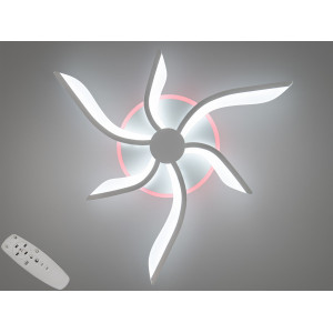 Стельова led люстра кільця з пультом, диммером, підсвіткою, 40W, біла Diasha 2480/3+3WHLED3colordimmer