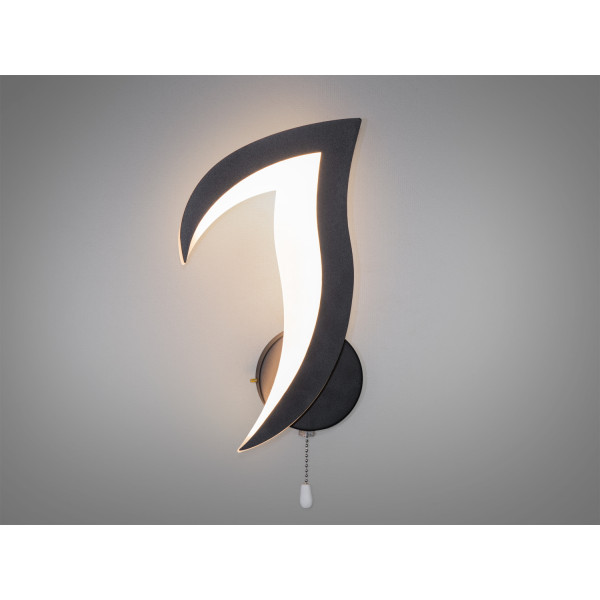 Оригінальний світлодіодний настінний світильник, 12 Вт, чорний Diasha 8146/1BK