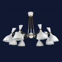 Люстра в зал в стиле лофт Levistella 756LPR1024-8 WH 