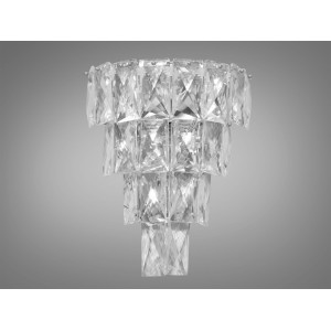 Гармонійне класичне бра з кришталю на три лампи, хром Diasha 8009-1W-HR