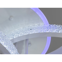 Дизайнерська пристельова LED люстра з пультом, диммером, 100W, біла Diasha 2370WHLED3colordimmer