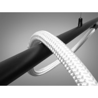 Світлодіодна підвісна люстра Мотузка над столом до кухні, 15W, чорна Diasha 9609-L1200BK