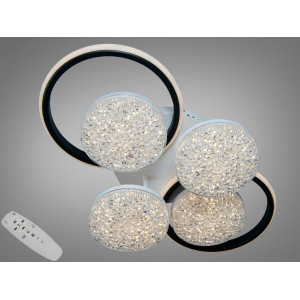 Стельова світлодіодна люстра Diasha чорна 135W Diasha 2565WH+BKdimmer