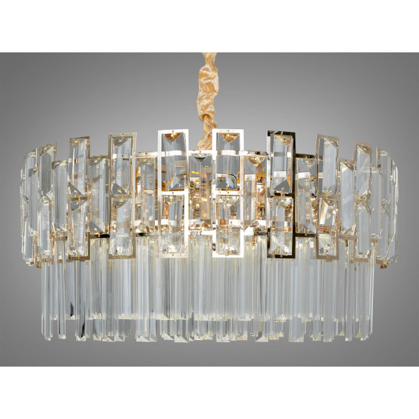 Родзинка колекції, підвісна кришталева люстра, 12 ламп, золото Diasha 830/600GD