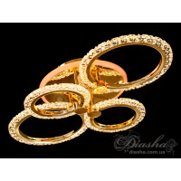 Стельова світлодіодна люстра з пультом, підсвічуваням, 75W, золото Diasha A8180/4GLED3colordimmer