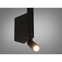 Настінне світлодіодне бра з направленням потоку світла, 5W, чорний Diasha F3700BK