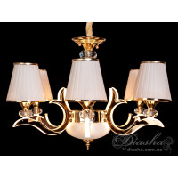 Люстра классичесская с подсветкой в зал спальню кухню 24W Diasha 8329/6G3000K