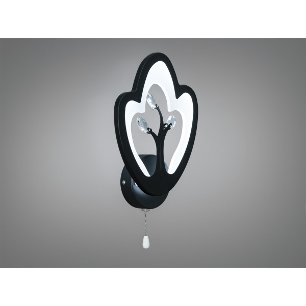 Настінне бра LED Diasha чорне 17 Вт з ланцюжком Diasha 8148/1BK