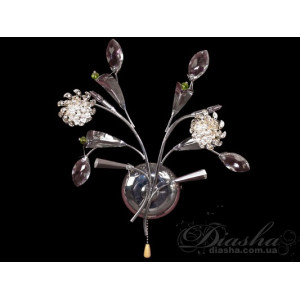 Оригінальне галогенове бра "Квіткові мотиви" Diasha 9466/2HRP