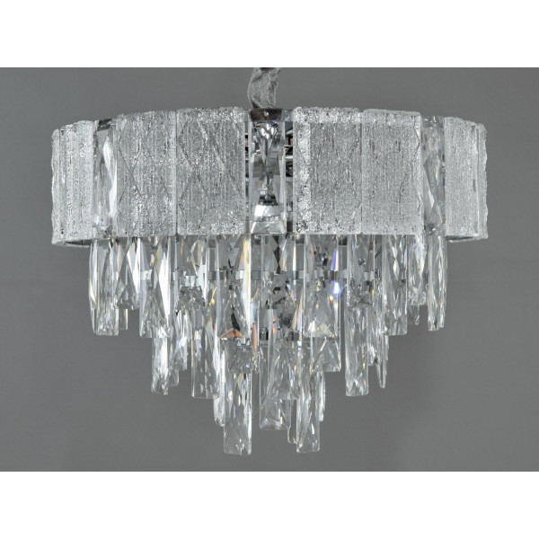 Люстра підвісна Diasha 327-400CH хром кришталева 5 ламп 40 см Diasha 327-400CH