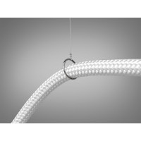 Сучасна підвісна світлодіодна люстра Шланг, 22W, чорний хром Diasha 9610-2000BHR