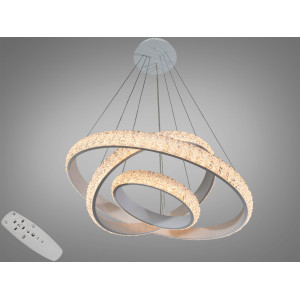 Вишукана світлодіодна люстра підвіс з пультом, димером, 120 Вт, золото Diasha D2518-800+600+400WHdimmer