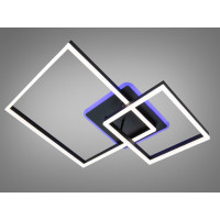 Стельова LED люстра чорна 84W димер пульт Diasha 2549BKLED3colordimmer