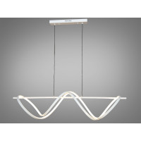 Інноваційна лінійна лед люстра підвіс в зал, 84W, біла люстра на тросах Diasha 2263-120WH Інноваційна лінійна лед люстра підвіс в зал, 84W, біла люстра на тросах Diasha 2263-120WH