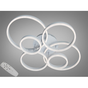 Світлодіодна стельова люстра чорна 120W чотири квадратні плафони Diasha 2543WHdimmer