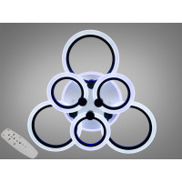 Стельова LED люстра з пультом та підсвічуванням, 82W, чорна Diasha AD8022/3+3BKLED3colordimmer