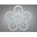 Стельова LED люстра біла 5+1 кільця 95 Вт RC Diasha 8135/5+1WHLED3colordimmer