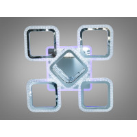 Стельова LED люстра хром 70Вт пульт 5 модулів Diasha AS8170/4+1HRLED3colordimmer