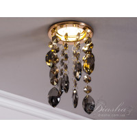 Точковий світильник із кришталевими підвісками Diasha 6019AGD-SM