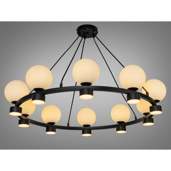 Підвісна люстра чорний 20 джерел світла Diasha LQ7121/20BK