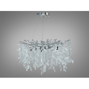 Люстра в зал цвет серебро 52 см 6xE14 Diasha P8088/D500HR