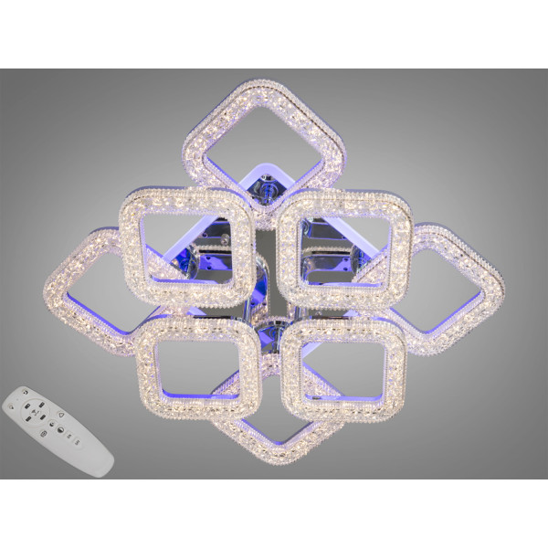 Потолочная светодиодная люстра с пультом 90W Diasha S2205/4+4HRLED3colordimmer