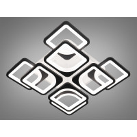 Люстра потолочная с пультом, 130W, чорна Diasha HS8060/4+4BKLED3colordimmer