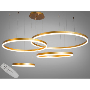 Світлодіодна люстра на тросах золото 157 Вт з пультом Diasha 1029-800+600+500+300BR