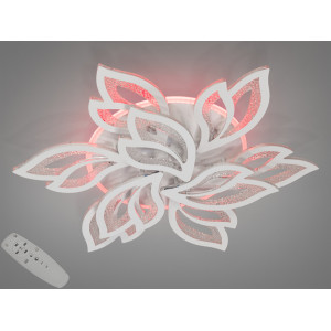 Стельова люстра з пультом, диммером і LED підсвічуванням, 140W, чорна Diasha 2455/6+3WHLED3colordimmer