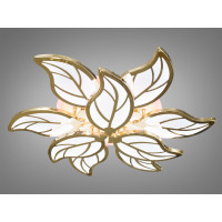 Світлодіодна пристельова люстра з регулюванням яскравості, 140W, золото Diasha 8028/6+3GLED3colordimmer