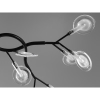 Стильна люстра під стелю "Світлячок", 28 ламп, чорна Diasha X890-28CBK