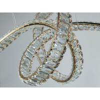 Підвісна люстра LED Diasha золото 85Вт пульт 15м² Diasha D8821/1100x300G