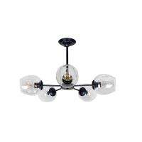 Люстра лофт на 5 ламп Levistella 752F0231-5 BK+CL
