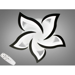 Світлодіодна акрилова люстра з пультом, димером, 75W, чорна Diasha 8146/5BKLED3colordimmer