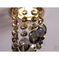 Точковий світильник із кришталевими підвісками Diasha 6016EGD-SM