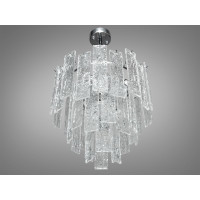 Люстра підвіс з скляними елементами на 4 лампи, хром Diasha 818/400CH