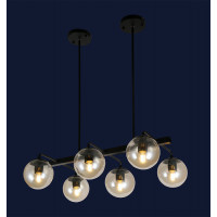 Люстра светильник молекула в стиле лофт Levistella 7528420-6 BK+BR