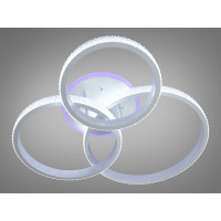 Дизайнерська пристельова LED люстра з пультом, диммером, 100W, біла Diasha 2370WHLED3colordimmer