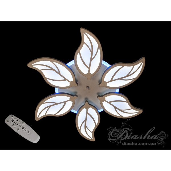 Світлодіодна люстра з диммером, 105W Diasha 8028/6GRLED3colordimmer