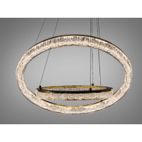 Підвісна люстра LED три кільця золото 125 Вт Diasha 1712/600+400G