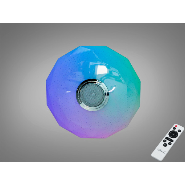 Стельова люстра біла 45 Вт з Bluetooth колонкою та підключенням до розумного будинку Diasha DB-8303/300RGB+MP3+TUYA