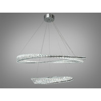 Светодиодная хрустальная люстра 175 Вт, хром Diasha 548/1000+600CH
